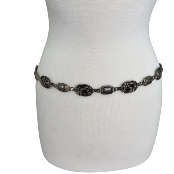 Vintage Boho Silver Metal Chain Hip Chain Belt - Picture 3 of 7
